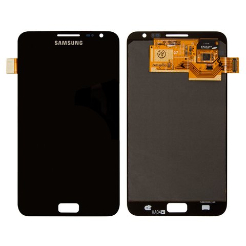 Дисплей для Samsung I9220 Galaxy Note, N7000 Note, чорний, без рамки, Оригінал переклеєне скло 