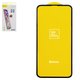 Защитное стекло Baseus для Apple iPhone 11 Pro, iPhone X, iPhone XS, 0.3 мм 9H, Arc-Surface, Anti-Blue Light, 5D Full Glue, черный, cлой клея нанесен по всей поверхности, #SGAPIPHX-BJG01