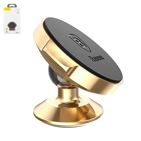 Автомобильный держатель Baseus, золотистый, магнитный, клейкая основа, #SUER B0V