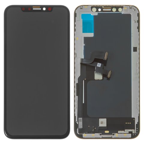 Дисплей для Apple iPhone XS, черный, с рамкой, Copy, TFT 