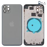 Корпус для iPhone 11 Pro Max, зелений, з тримачем SIM-карти, з боковими кнопками, matte midnight green