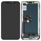 Дисплей для iPhone X, чорний, з рамкою, Copy, (TFT), ZY, LTPS FHD