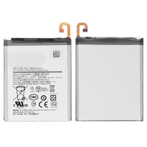 Акумулятор EB BA750ABU N для Samsung A105F DS Galaxy A10, A750 Galaxy A7 2018 , A750F Galaxy A7 2018 , M105F DS Galaxy M10, Li Polymer, 3,85 B, 3300 мАг, High Copy
