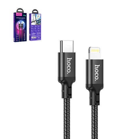 USB кабель Hoco X14, USB тип C, Lightning, 100 см, 20 Вт, 3 A, черный, #6931474752192