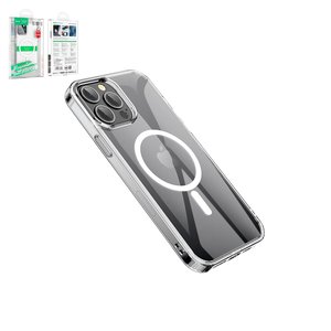 Чехол Hoco Magnetic airbag series для iPhone 14 Pro, ударопрочный, прозрачный, магнитный, пластик, MagSafe, #6931474779465