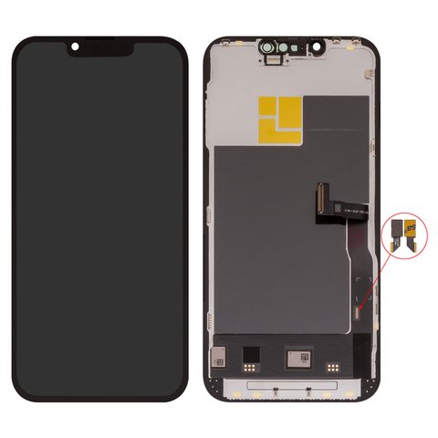 Дисплей для iPhone 13 Pro, черный, с рамкой, High Copy, без микросхемы, OLED DD OLED