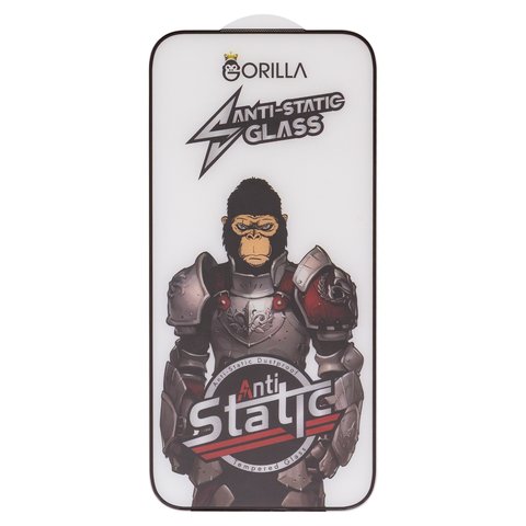 Захисне скло Gorilla для Apple iPhone 17 Pro Max, сумісне з чохлом, Full Glue, Anti Static, чорний