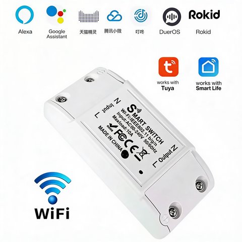 Умный переключатель Tuya Smart Switch, с WiFi, 10 А
