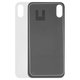 Housing Back Cover compatible with iPhone X, (white, need to remove the camera glass, HC, small hole)