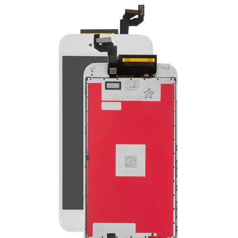 LCD compatible with iPhone 6S, white, with frame, HC 