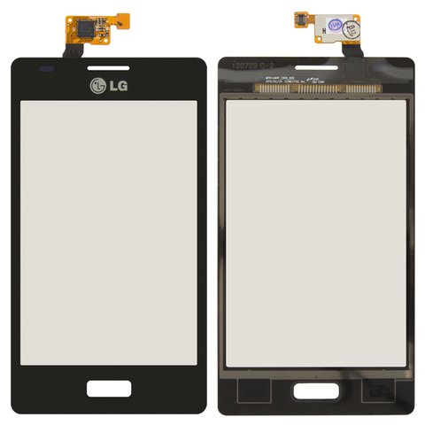 Touchscreen compatible with LG E610 Optimus L5, E612 Optimus L5, black 