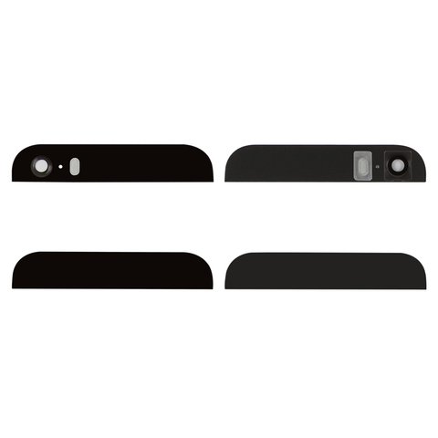 Top + Bottom Housing Panel compatible with Apple iPhone 5S, black 