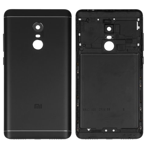 Housing Back Cover compatible with Xiaomi Redmi Note 4X, black, with side button, Original PRC , MediaTek 4 64GB 