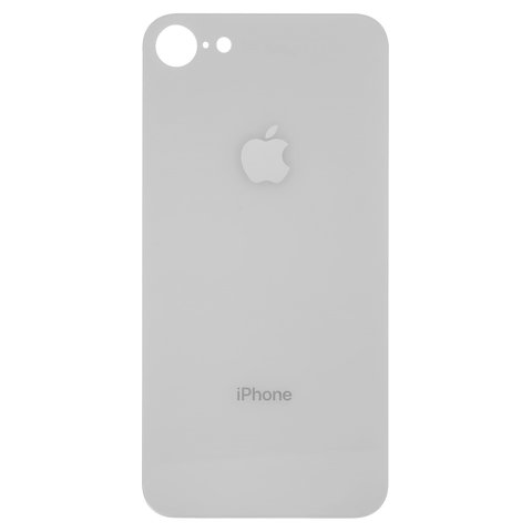 Housing Back Cover compatible with iPhone 8, white, need to remove the camera glass, small hole 