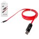 USB Cable Hoco U29, (USB type-A, micro USB type-B, 100 cm, 2 A, red)