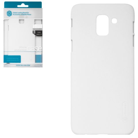 Case Nillkin Super Frosted Shield compatible with Samsung J600 Galaxy J6, white, matt, plastic  #6902048159372