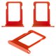 SIM Card Holder compatible with iPhone 12 mini, (red, single SIM)