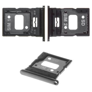 SIM Card Holder compatible with Xiaomi Mi 11 Lite, Mi 11 Lite 5G, Mi 11 Lite 5G NE, black, M2101K9AG, boba black 