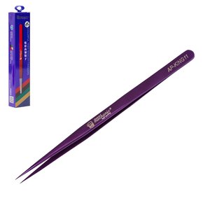 Mounting Tweezers Mechanic AP KING11, straight, 140 mm, purple 