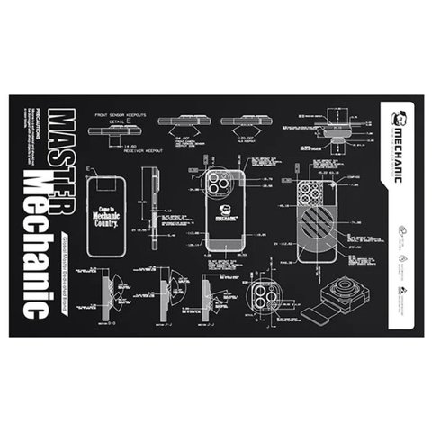 Insulation Mat Mechanic V77, stain resistant, heat resistant, 600 mm, 350 mm 