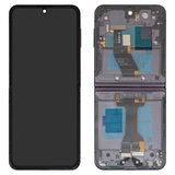 LCD compatible with Samsung F731 Galaxy Z Flip5, (black, with frame, High Copy)