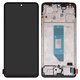 LCD compatible with Xiaomi Redmi Note 14 4G, (black, with frame, Copy, (TFT), 159.6mm, 24117RN76G, 24117RN76O, global version)