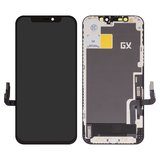 LCD compatible with iPhone 12, iPhone 12 Pro, (black, with frame, AAA, (TFT), GX)