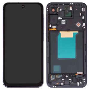 Pantalla LCD puede usarse con Samsung A556 Galaxy A55, negro, con marco, Copy, TFT 