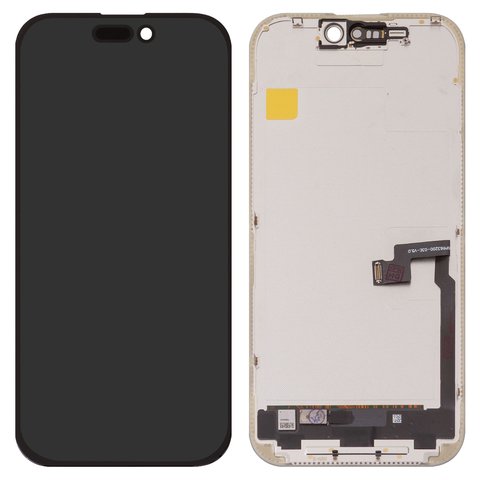 LCD compatible with iPhone 16 Pro, black, with frame, without error, OLED  hard diagnosable, DD OLED 