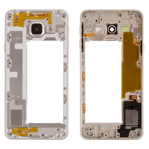 Housing Middle Part compatible with Samsung A310F Galaxy A3 2016 , A310M Galaxy A3 2016 , A310N Galaxy A3 2016 , A310Y Galaxy A3 2016 , golden 