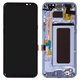 LCD compatible with Samsung G955 Galaxy S8 Plus, (blue, with frame, Original (PRC), coral Blue, original glass)