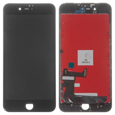LCD compatible with Apple iPhone 7 Plus, black, with frame, AAA, with camera and proximity sensor plastics, NCC ESR ColorX 