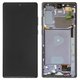 LCD compatible with Samsung N980F Galaxy Note 20, N981 Galaxy Note 20 5G, (gray, with frame, Original, service pack, mystic gray) #GH82-23495A/GH82-23733A