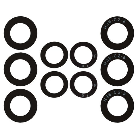 Camera Lens compatible with Samsung A536 Galaxy A53 5G, black, without frame, set 5 pcs.