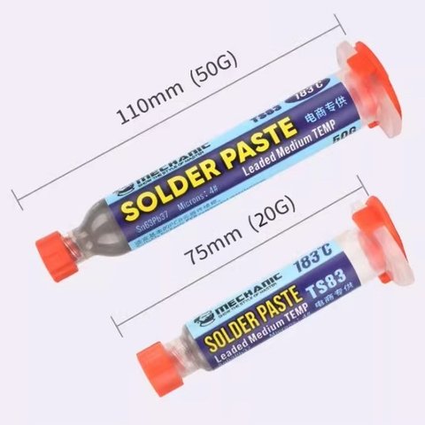 BGA Paste Mechanic TS83, Sn 63%, Pb 37%, 183 °C, 50 g