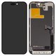 LCD compatible with iPhone 14 Pro, (black, with frame, HC, without IC, (OLED), OEM hard)