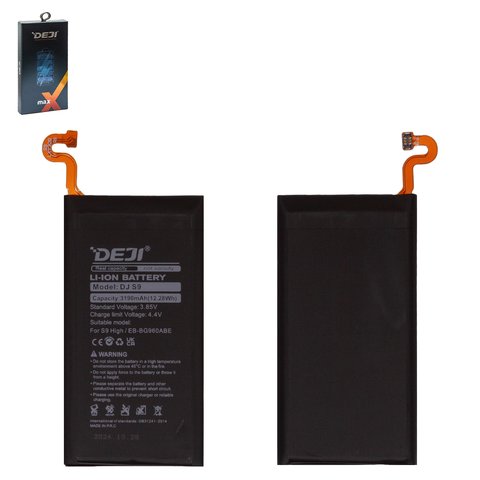 Battery Deji EB BG960ABE compatible with Samsung G960 Galaxy S9, Li ion, 3.85 V, 3190 mAh