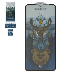 Tempered Glass Screen Protector iNobi Amulet compatible with ZTE Blade A34, Blade A54, Blade A73 4G, Full Glue, Anti Static, black 