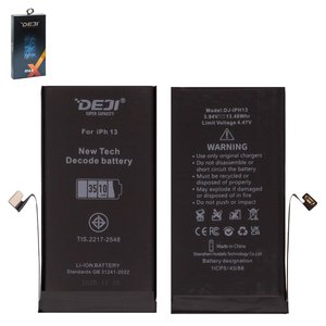 Battery Deji compatible with Apple iPhone 13, Li ion, 3.84 V, 3510 mAh, High Capacity, without error "Unknown Part", decode battery 