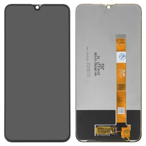 Pantalla LCD puede usarse con Realme 3, 3i, negro, sin marco, Original PRC , con cable plano amarillo, RMX1825, RMX1821, RMX1827