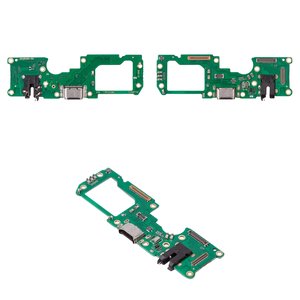 Cable flex puede usarse con Oppo A96 5G, del conector de carga, del conector de auriculares, con micrófono, con componentes, Copy, placa del cargador