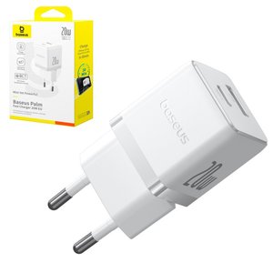 Adaptador de red Baseus Palm, 20 W, Fast Charge, blanco, 2 puertos, #P10111608213 00