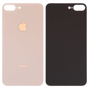 Задня панель корпуса для iPhone 8 Plus, золотиста, не потрібно знімати скло камери, big hole