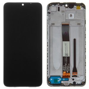 Дисплей для Xiaomi Redmi 9A, Redmi 9AT, Redmi 9C, чорний, з рамкою, Original PRC , M2006C3LG, M2006C3LI, M2006C3LC, M2006C3MG, M2006C3MT