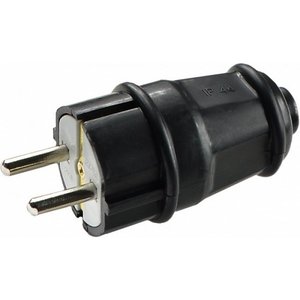 Вилка каучукова стандартна АСКО 2Р+PE 16А IP44