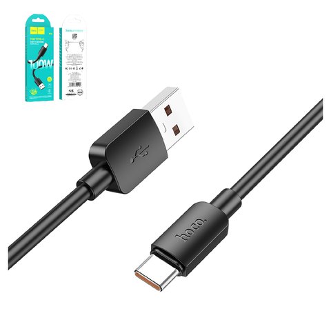 USB кабель Hoco X96, USB тип C, USB тип A, 100 см, 100 Вт, 6 А, чорний, #6931474799104