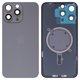 Задняя панель корпуса для iPhone 15 Pro Max, серая, со стеклом камеры, HC, natural titanium