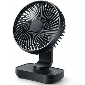 Вентилятор D606, чорний, настільний, з тримачем, з акумулятором, USB тип C