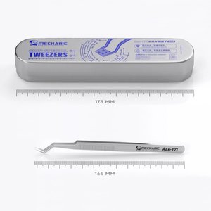 Пінцет монтажний Mechanic Aax 17L, вигнутий, 140 мм