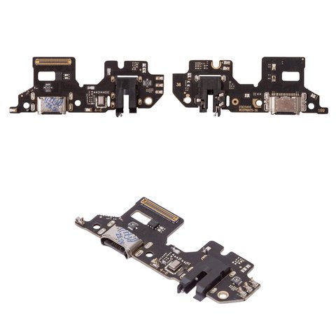 Шлейф для Realme 9 Pro, коннектора наушников, коннектора зарядки, с микрофоном, с компонентами, High Copy, плата зарядки
